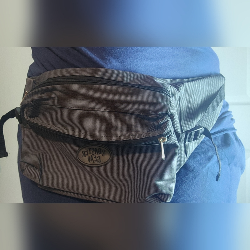 Coaster Gear Adjustable Gray Fanny Waist Pack Carrying Pouch Sling back